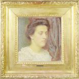 Vlaho Bukovac (1855-1922)  PORTRAIT OF A YOUNG LADY. 1905 (?). Oil on canvas, 32x30 cm, signed ‘