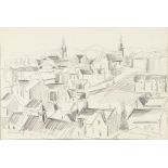 František Foltýn (1891-1976)  CITY. Pencil drawing on paper, 207x306 mm (inside mount