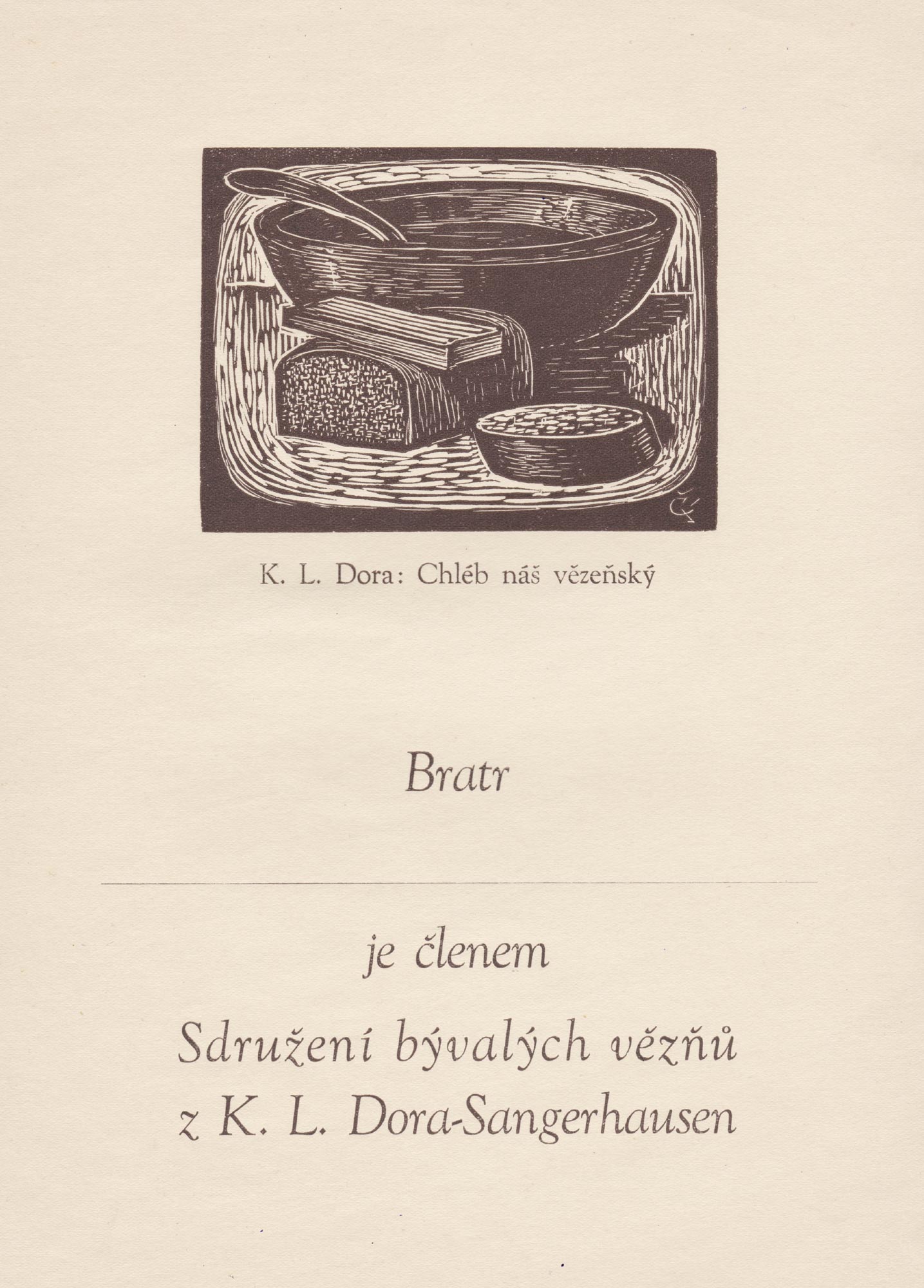 Dominik Cerný (1903-1973)  K. L. DORA-SANGERHAUSEN. 1953. Set of original wood engravings from - Image 2 of 2