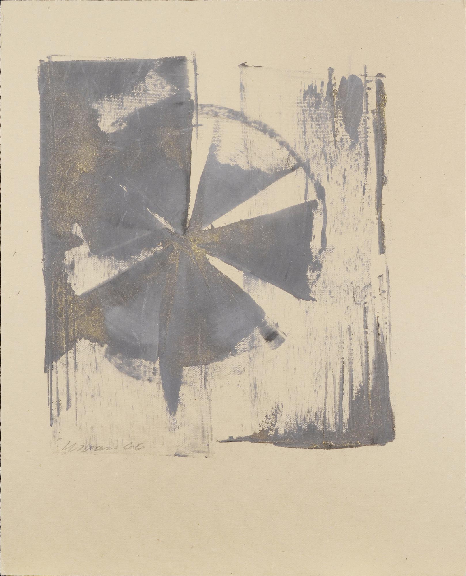 Vladislav Urban (*1937)  LIFE CIRCLE. 1966. Monotype on cardboard, 204x178 mm, signed and dated ‘
