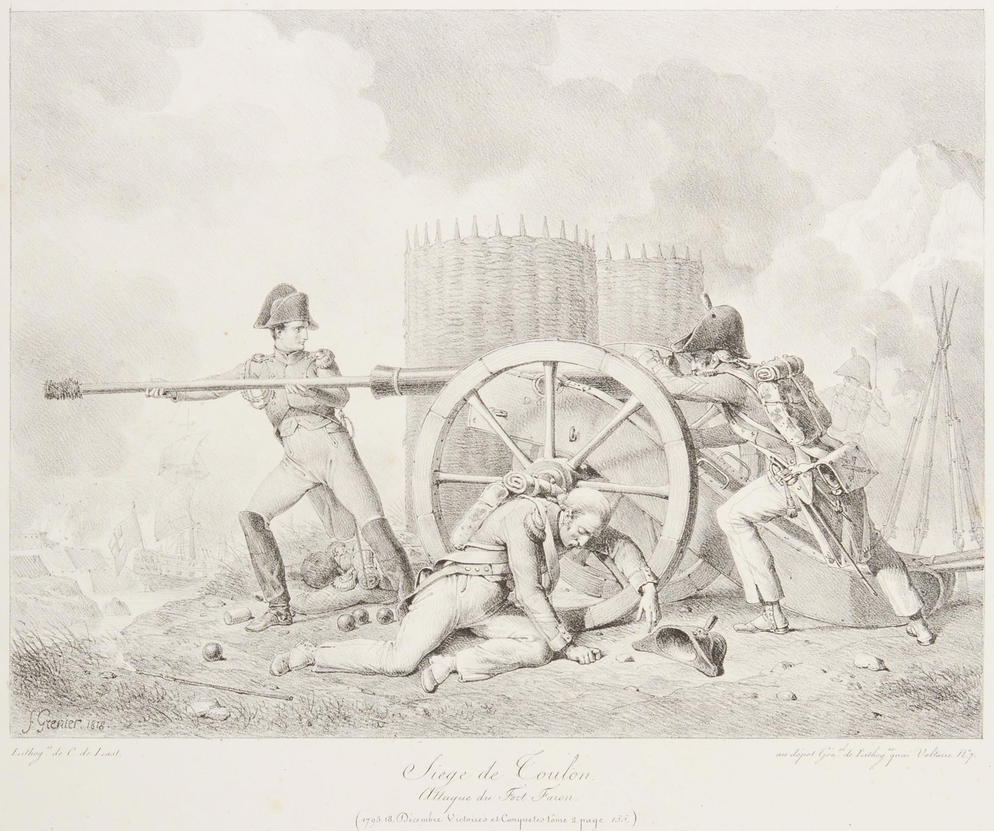 François Grenier (1793-1867)  FAMOUS BATTLES II (IMAGES FROM FRENCH REVOLUTION). Siege de Toulon.