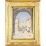 Julius Bartek (1930-2004)  JERUSALEM. Oil on plywood, 18,5x13 cm, signed and marked ‘J. Bártek /