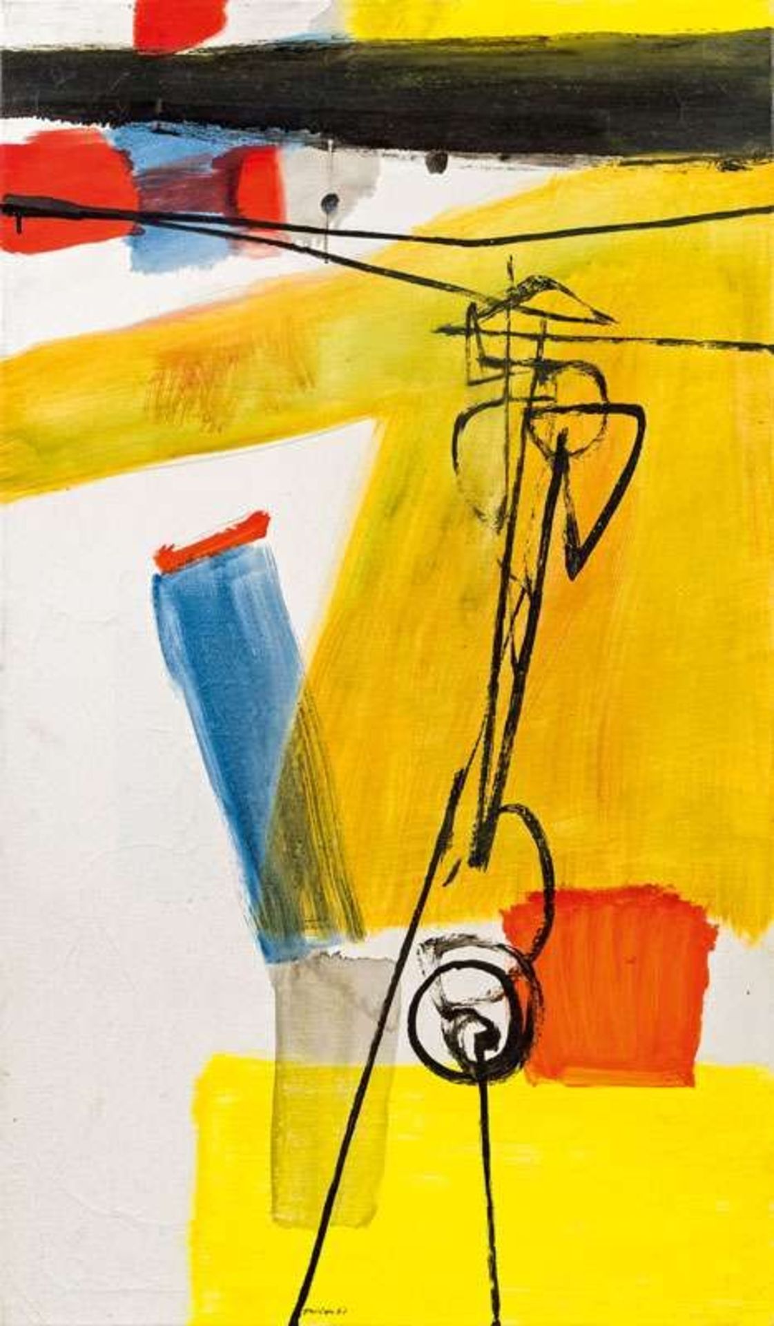 Gottfried Fabian * The painter, 1967  oil on canvas; 135 × 79 cm      Gottfried Fabian * Der