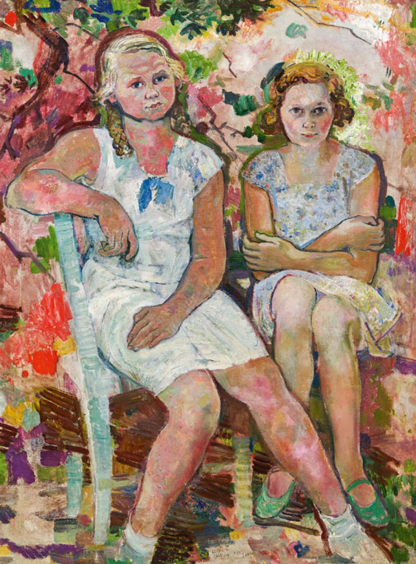 Ludwig Heinrich Jungnickel *Two girls, 1932 oill on canvas on cardboard; 88 × 65.5 cm

Ludwig