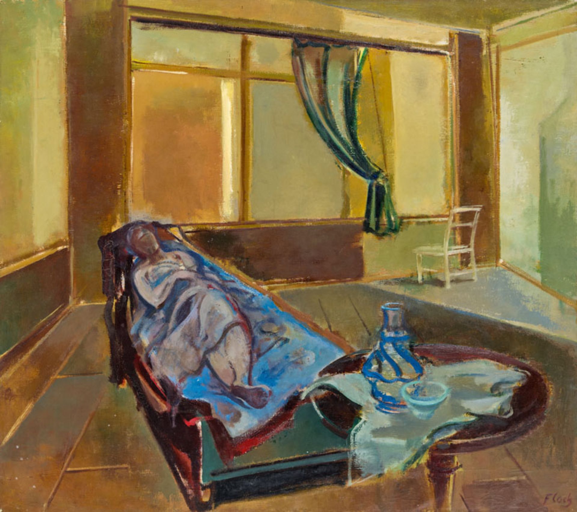 Josef Floch *Quiet afternoon, 1966 oil on canvas; 98.5 × 110 cm

Josef Floch *Stiller Nachmittag,