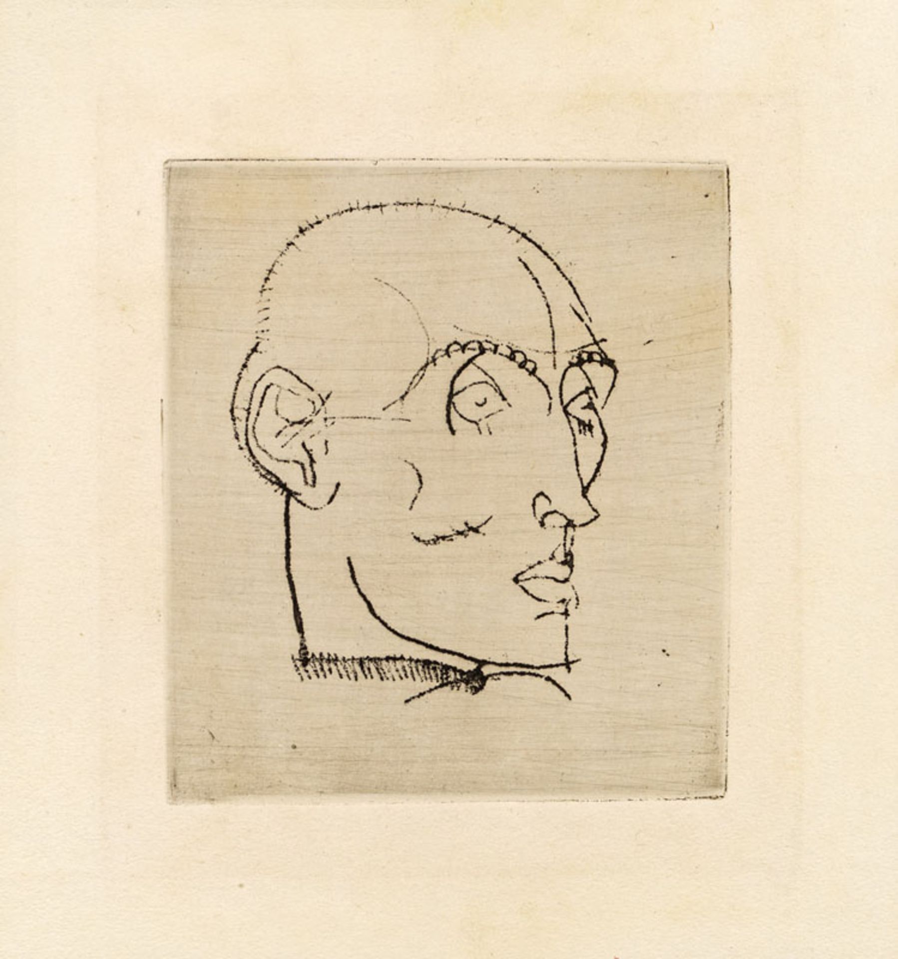 Egon SchielePortrait of a man (from the portfolio "Das Graphische Werk von Egon Schiele"), 1914