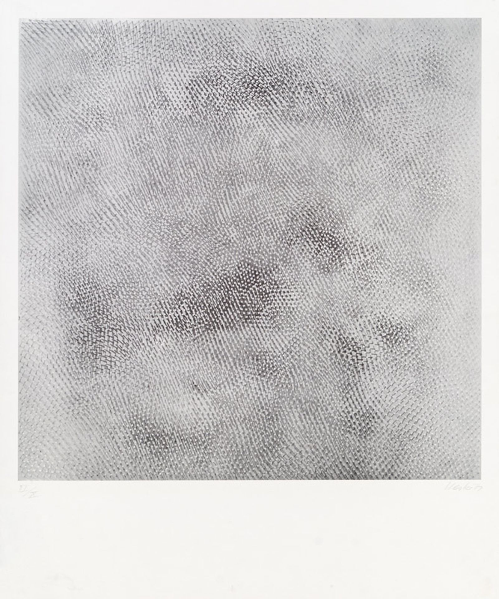 Günther Uecker *Untitled, 1971 screen print with embossing; edition VI/X; unframed; sheet size: 60×