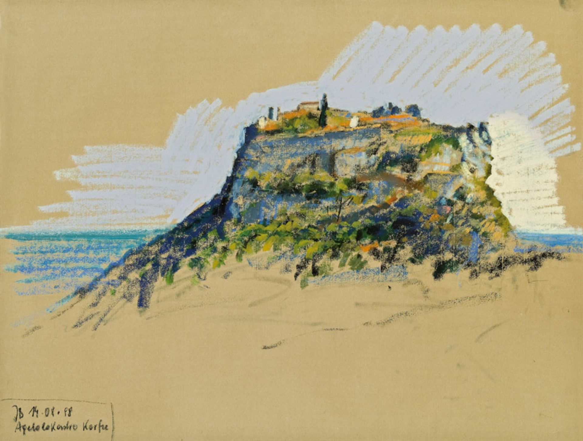 Josef Bramer *Angelokastro Korfu, 1998 pastel on paper; 48.5 × 63 cm  Josef Bramer *Angelokastro