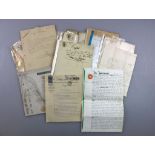 Diverse Korrespondenz, Verträge und Urkunden aus dem Archiv der Rüdesheimer WeinhandlungDilthey,