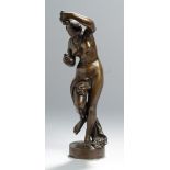 Bronze-Plastik, "Weiblicher, tanzender Akt mit Kalebassen", Pradier, James (Jean Jacques),