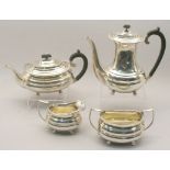 Kaffee-/Teeset, 4-tlg., Sheffield, 1927, William Hutton & Sons Ltd., Sterling Silber undgepunzt