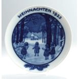 Porzellan-Weihnachtsteller, Rosenthal, Kunstabteilung Selb, 1923, Motiv-Entw.: ErnstHoefer, runde