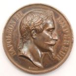 Kupfer-Medaille, Jean-Auguste Barre, Paris 1811 - 1896 Paris, runde, beidseitig dekorierteForm,