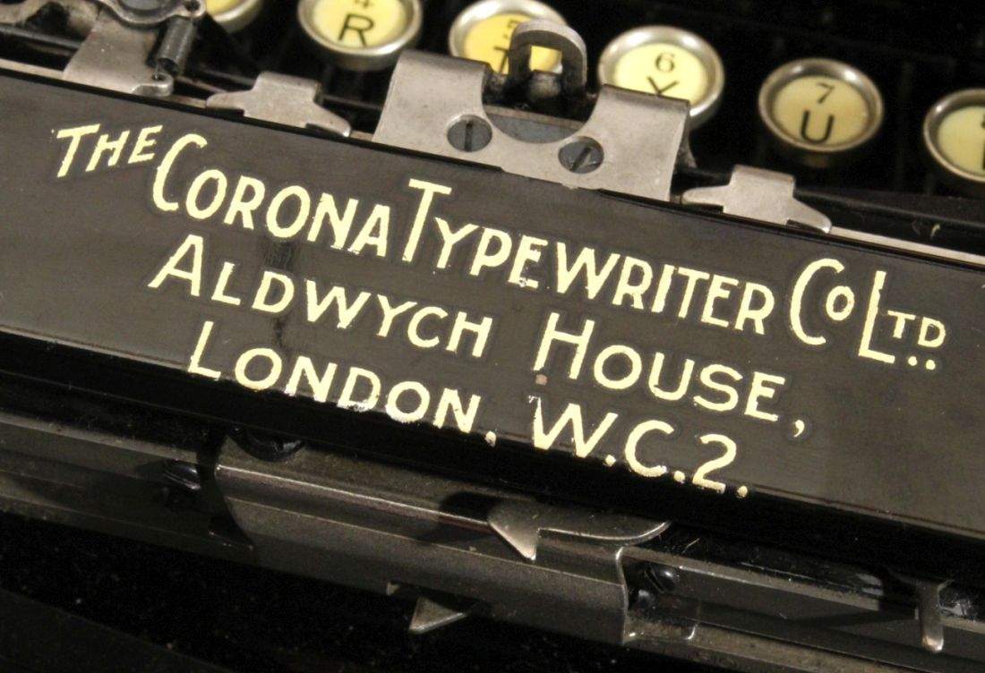 Schreibmaschine, "Corona", the Corona Typewriter Co. Ltd., Aldwych House, London, W.C.2,im - Image 2 of 3