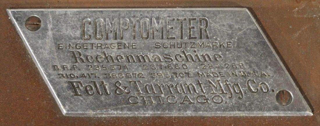 Rechenmaschine, "Comptometer", Felt & Tarrant Mfg. Co., Chicago, mechanisch, 15 x 28 x 38cm, - Image 3 of 3