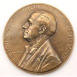 Bronze-Medaille, Raoul Bénard, 1881 - 1961, beidseitig dekorierte, runde Form, auf derSchauseite