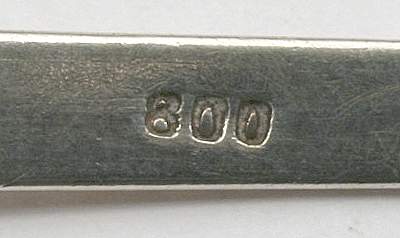 Konvolut Silber, 13-tlg., 19./20. Jh., Silber 800, bestehend aus: 8 Suppen- und 5Kaffeelöffeln, - Image 3 of 3
