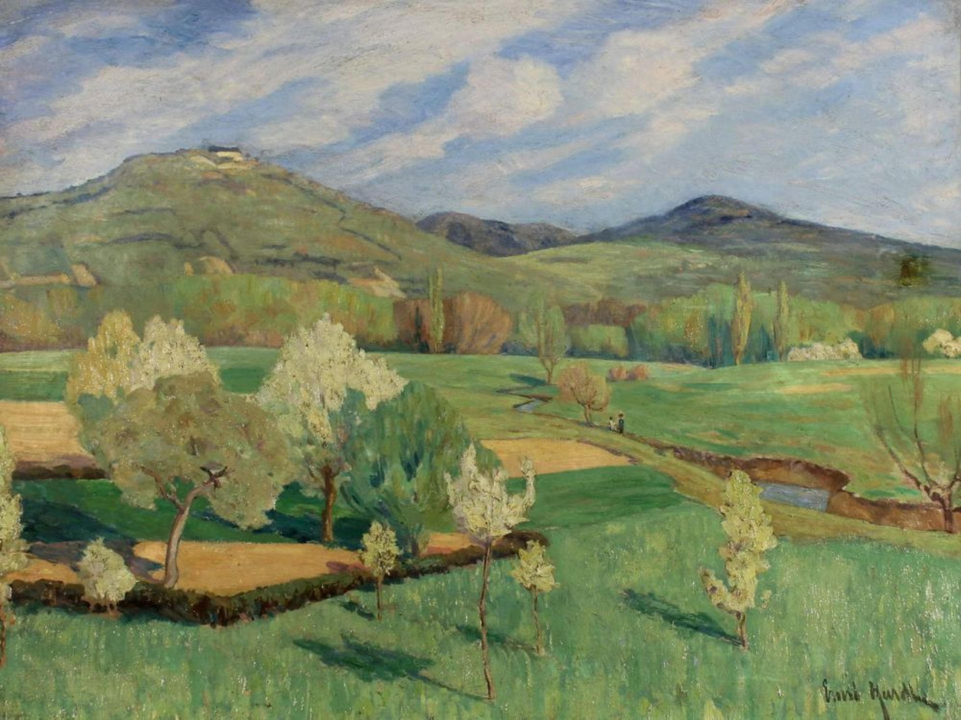 Reserve: 950 EUR        Hardt, Ernst (1869 Köln - 1917 Bonn-Bad Godesberg), "Blick über den - Image 2 of 8