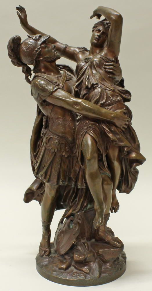 Reserve: 1800 EUR        Bronze, braun patiniert, "Fall of Carthage", Punic War, bezeichnet auf - Image 2 of 10