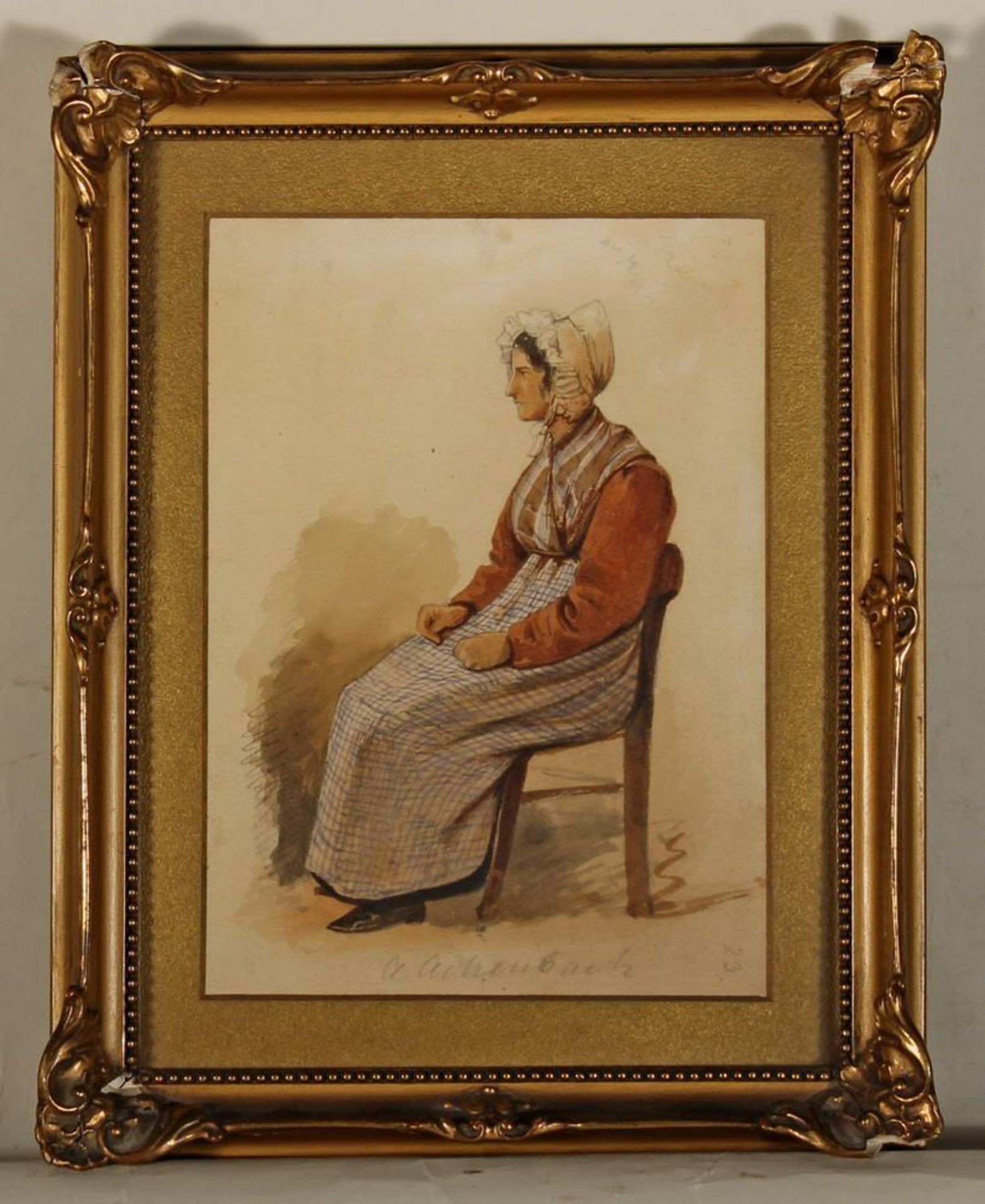 Reserve: 280 EUR        Achenbach, Andreas (1815 Kassel - 1910 Düsseldorf) "Sitzende Frau", - Image 3 of 8