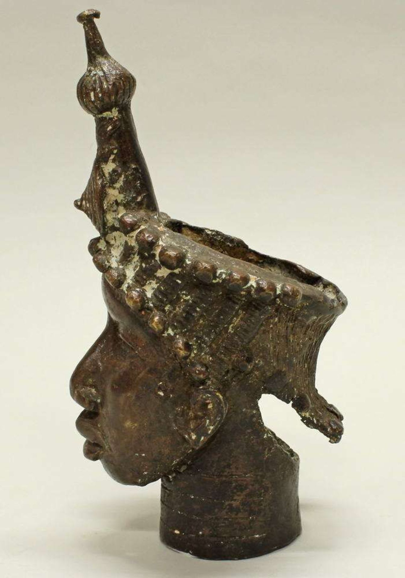 Reserve: 130 EUR        Bronzekopf, Ife, Benin, Afrika, 21 cm hoch - Image 4 of 6