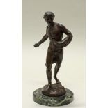 Reserve: 250 EUR        Bronze, "Der Säer", am Sockel bezeichnet J.B. Germain, 22 cm hoch, auf