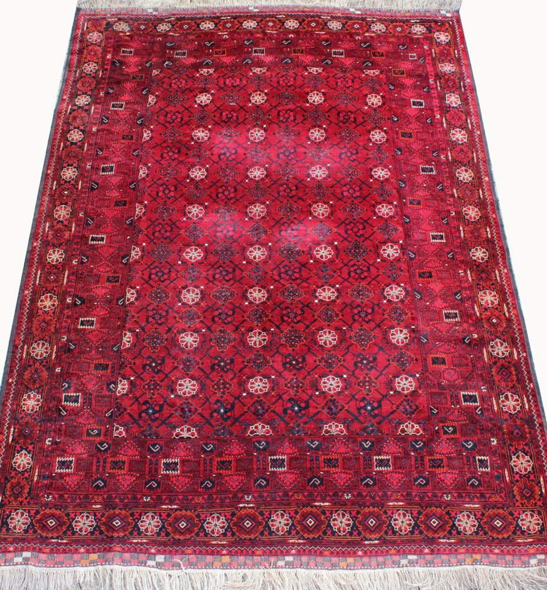 Reserve: 300 EUR        Afghan, älter, ca. 2.93 x 2.10 m