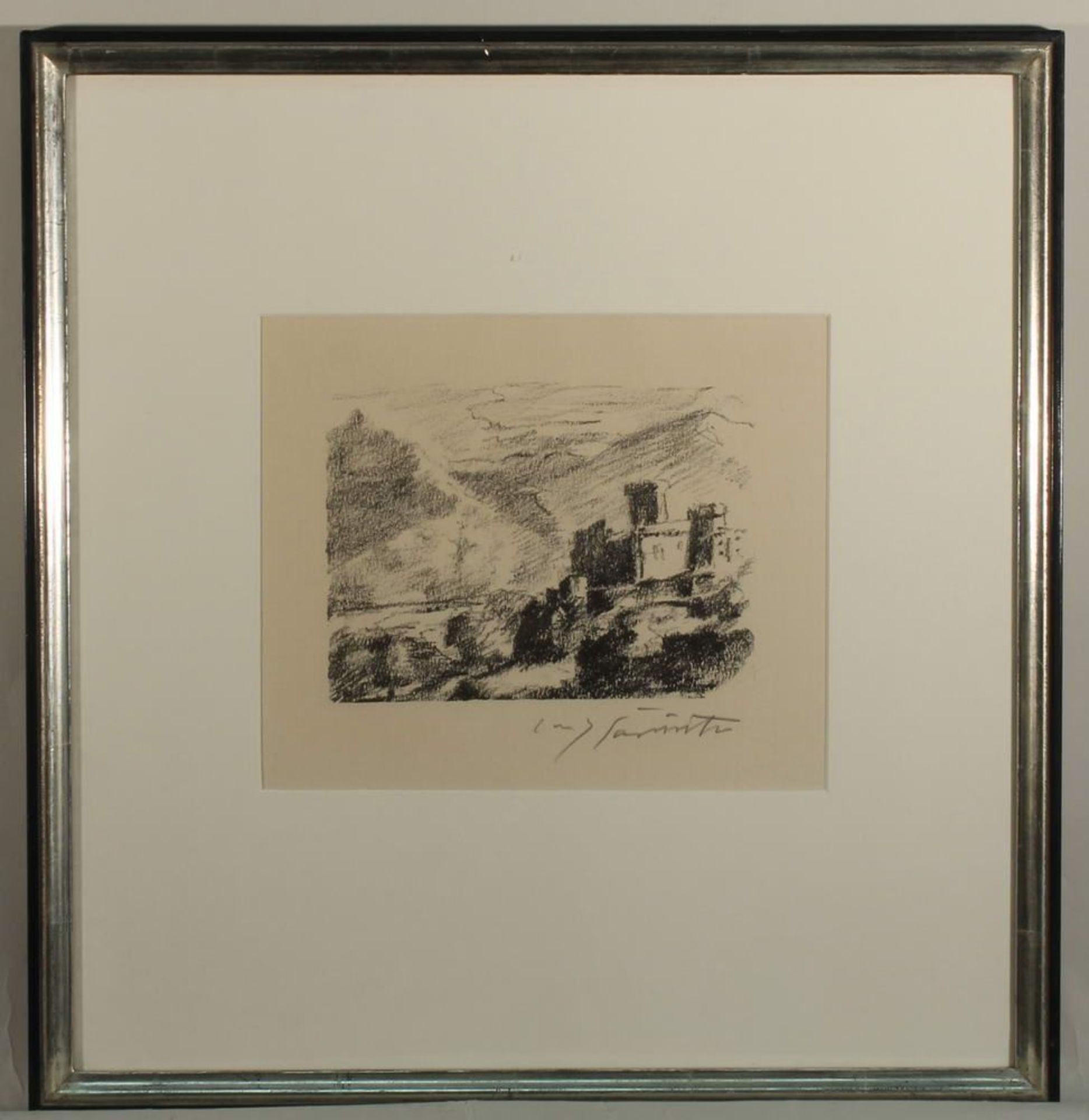 Reserve: 120 EUR        Corinth, Lovis (1858 Tapiau/Ostpreußen - 1925 Zandvoort), Lithografie, "Burg - Image 4 of 6