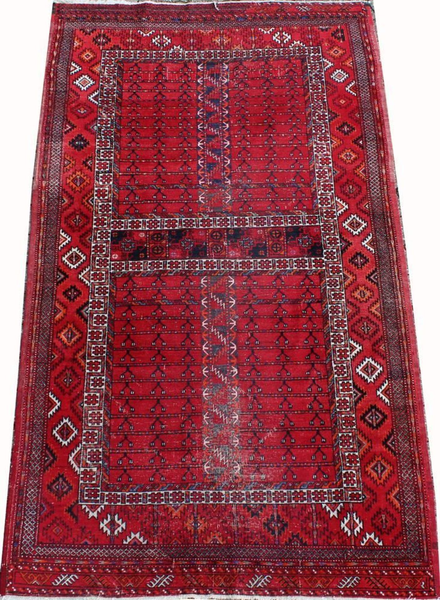 Reserve: 240 EUR        Engsi-Turkmene, alt, ca. 2.15 x 1.18 m, Flor teils reduziert - Image 2 of 10