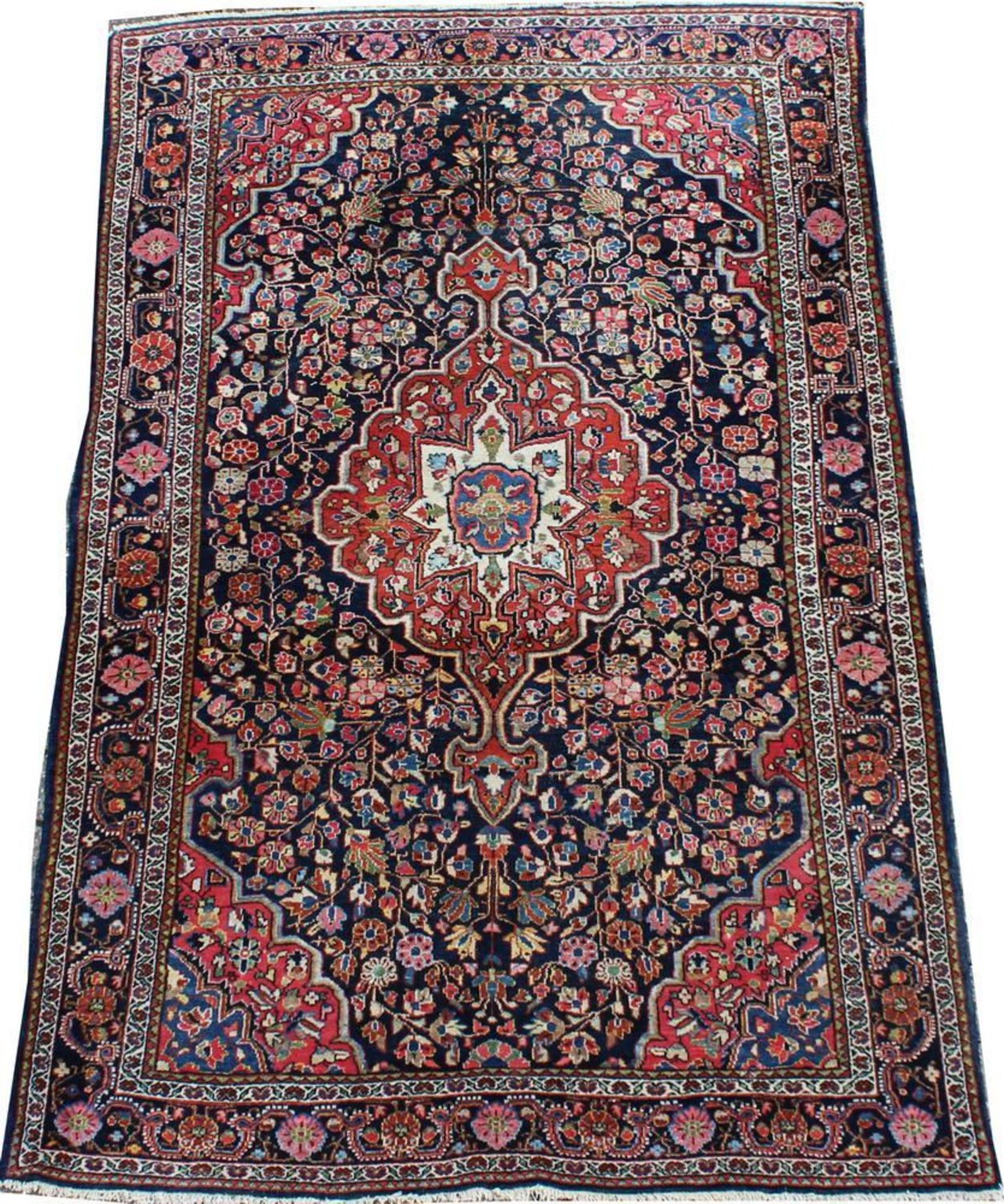 Reserve: 280 EUR        Djosan-Sarough, Persien, alt, feine Knüpfung, ca. 1.98 x 1.28 m - Image 2 of 8