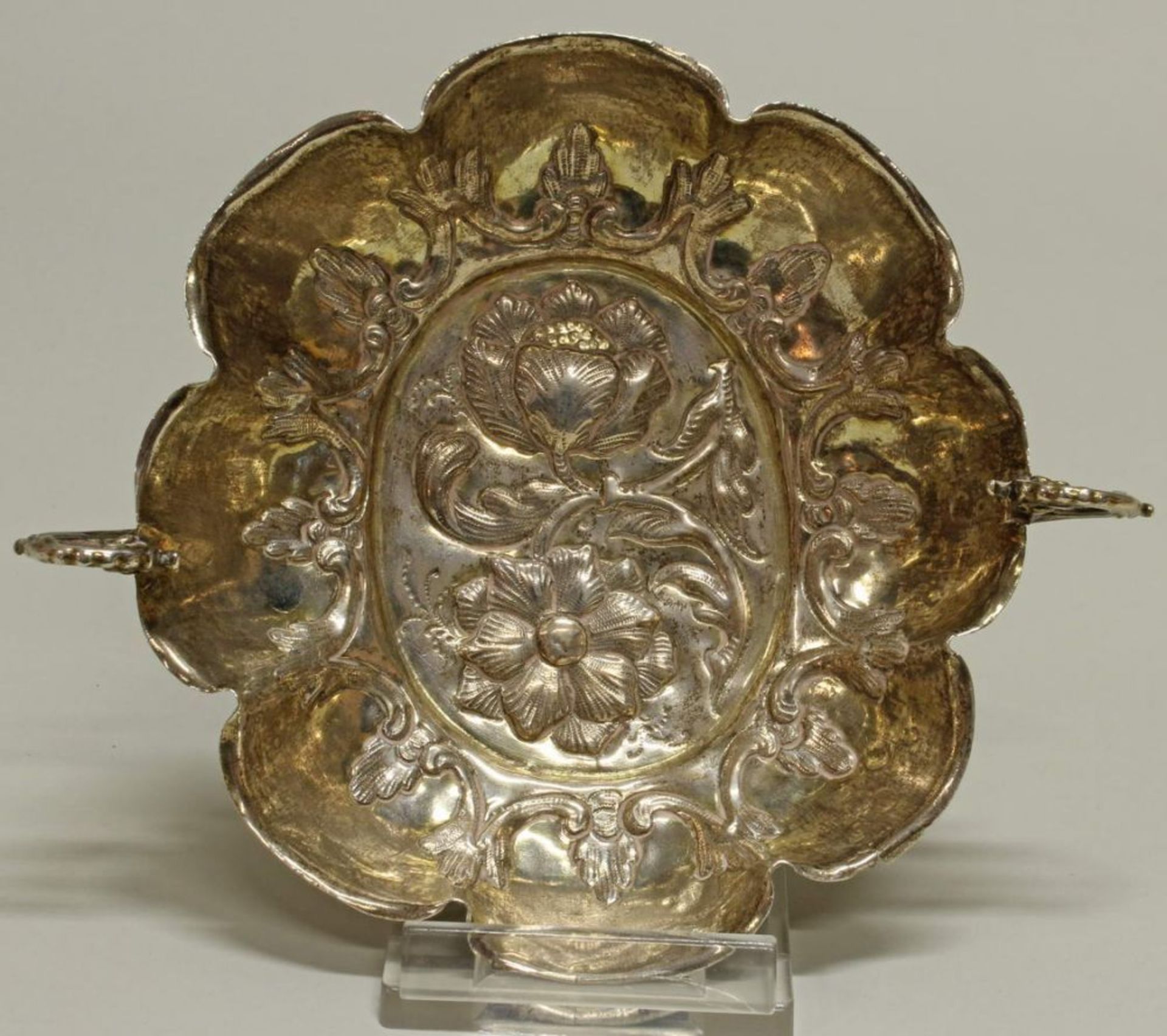 Reserve: 300 EUR        Weinprobierschale, Silber, wohl Augsburg um 1665-70, Stadtmarke, - Image 3 of 8