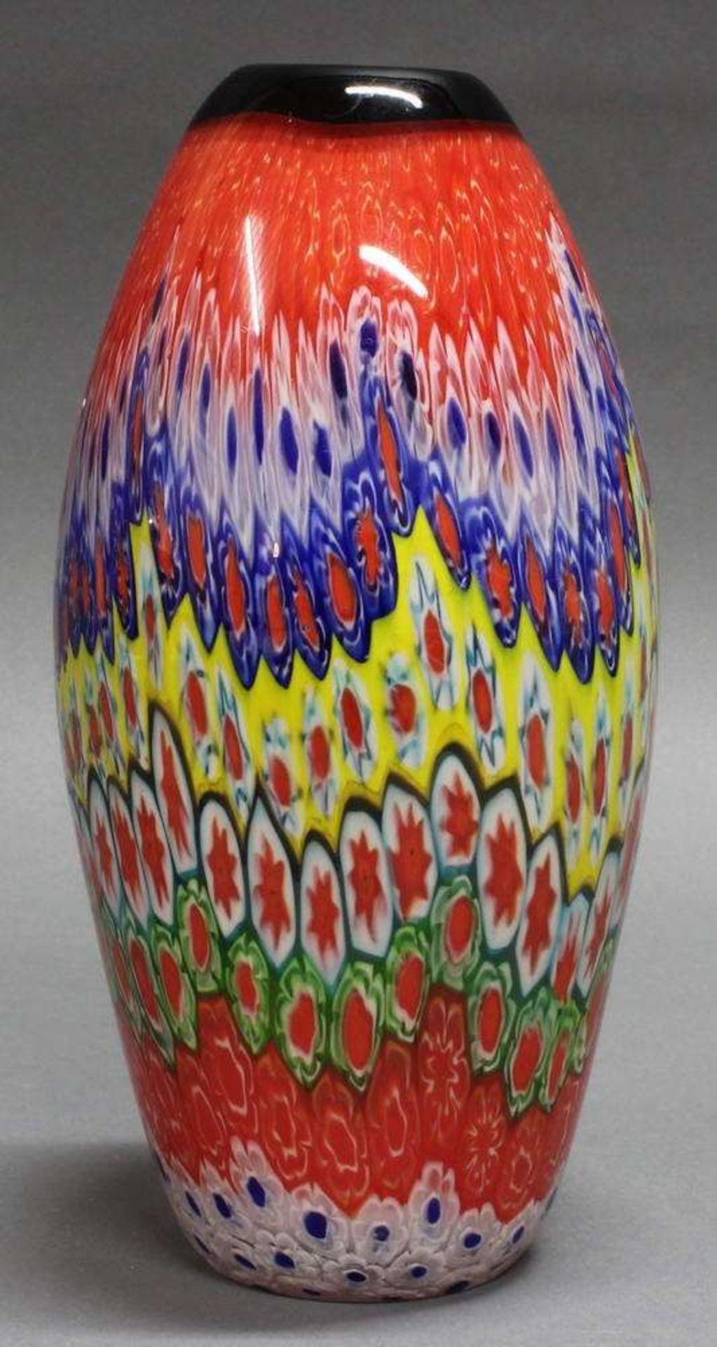 Reserve: 60 EUR        Vase, Millefiori-Art, modern, 24 cm hoch - Image 2 of 2