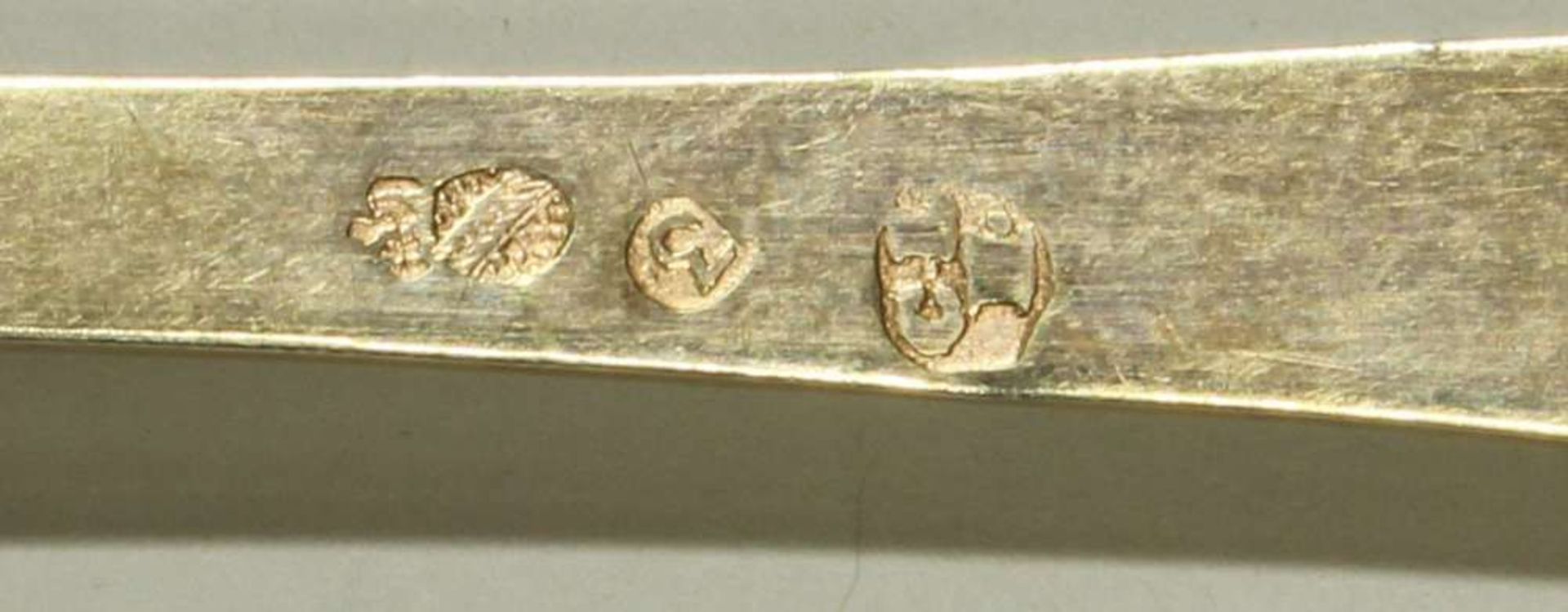 Reserve: 80 EUR        6 Esslöffel, Silber 13-lötig, Karlsruhe, um 1850, Meistermarke CLH (?), - Image 4 of 4