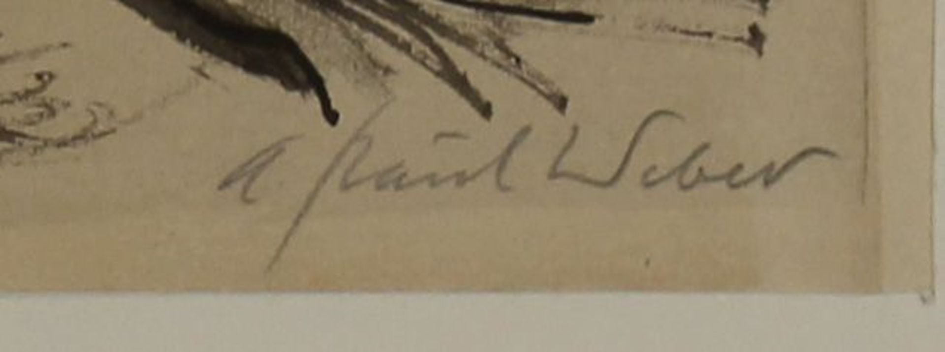 Reserve: 400 EUR        Weber, A. Paul (1893 Arnstadt - 1980 Schretstaken), 2 Federzeichnung, o. - Image 7 of 8