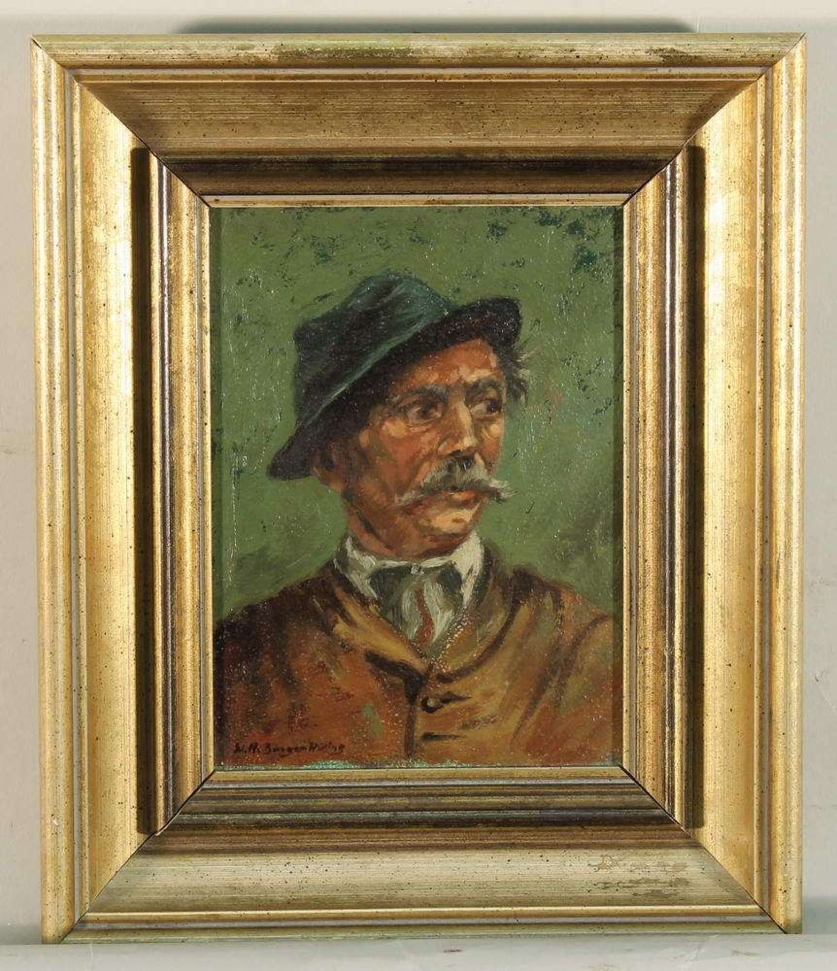 Reserve: 200 EUR        3 kleinformatige Gemälde: "Rastender Jäger", Öl auf Karton, signiert und - Image 17 of 20