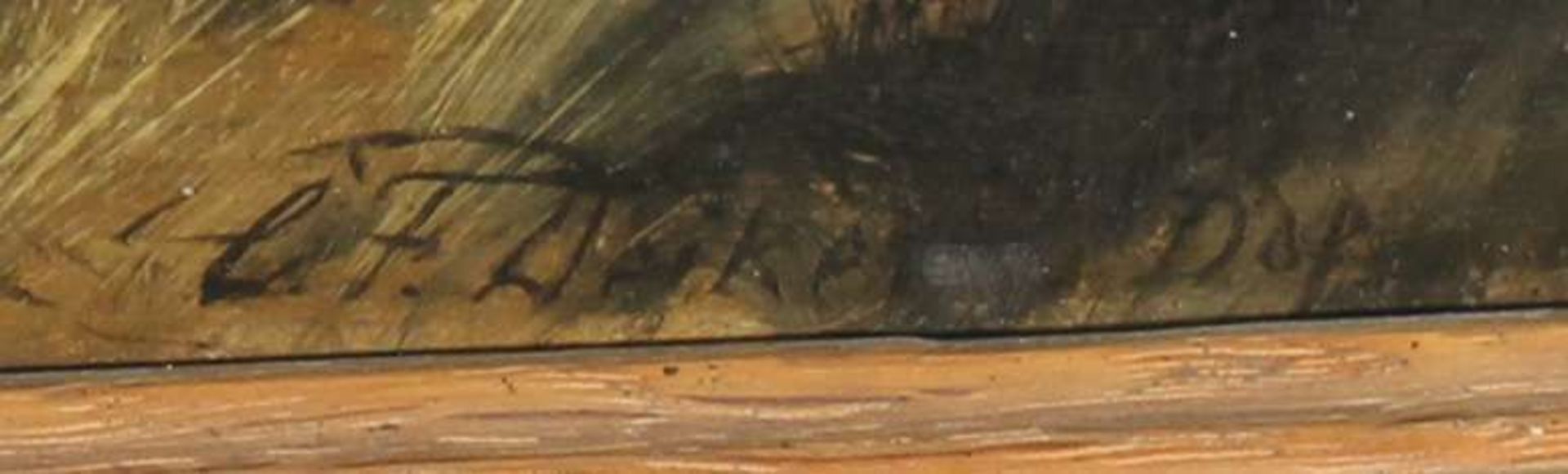 Reserve: 200 EUR        3 kleinformatige Gemälde: "Rastender Jäger", Öl auf Karton, signiert und - Image 5 of 20