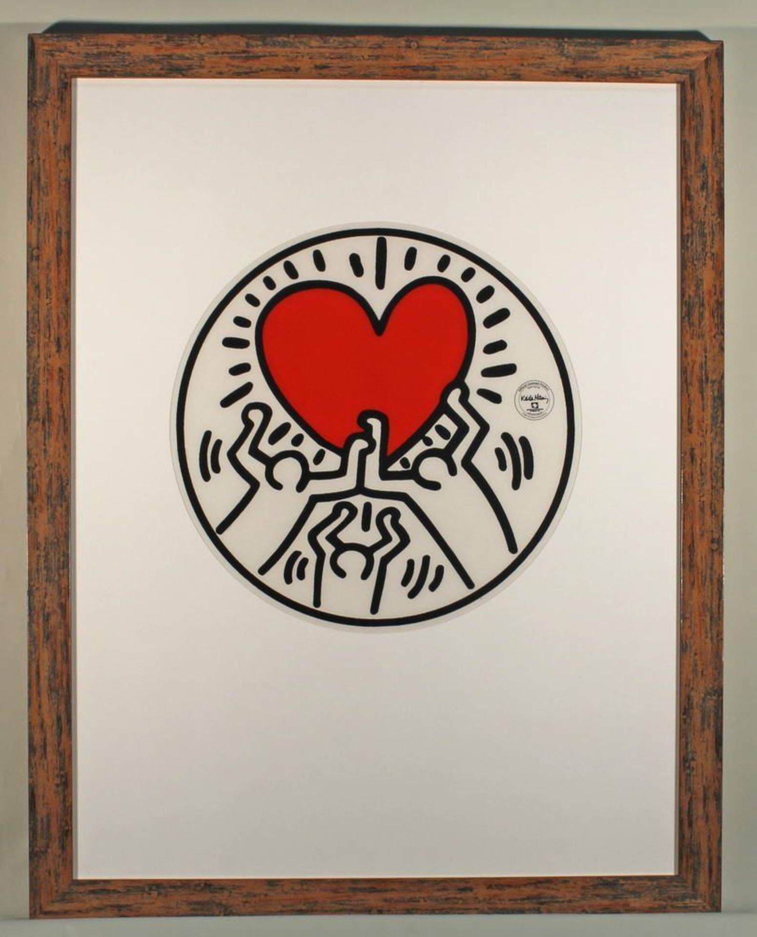 Reserve: 60 EUR        Haring, Keith (1958 Kutztown - 1990 New York), Foliendruck, "Dancing Red - Image 4 of 6