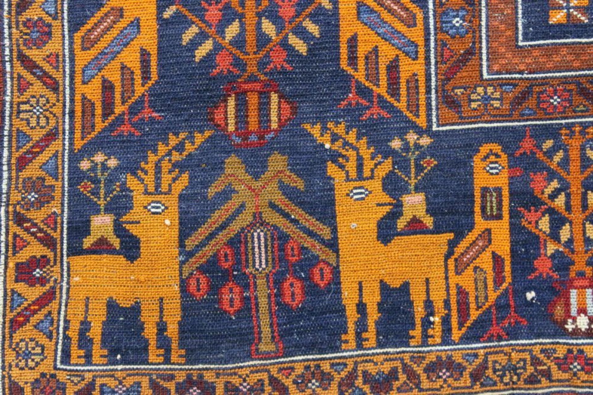 Reserve: 160 EUR        Türkei, älter, Bordüre mit Tiermotiven, ca. 1.95 x 1.29 m - Image 8 of 8