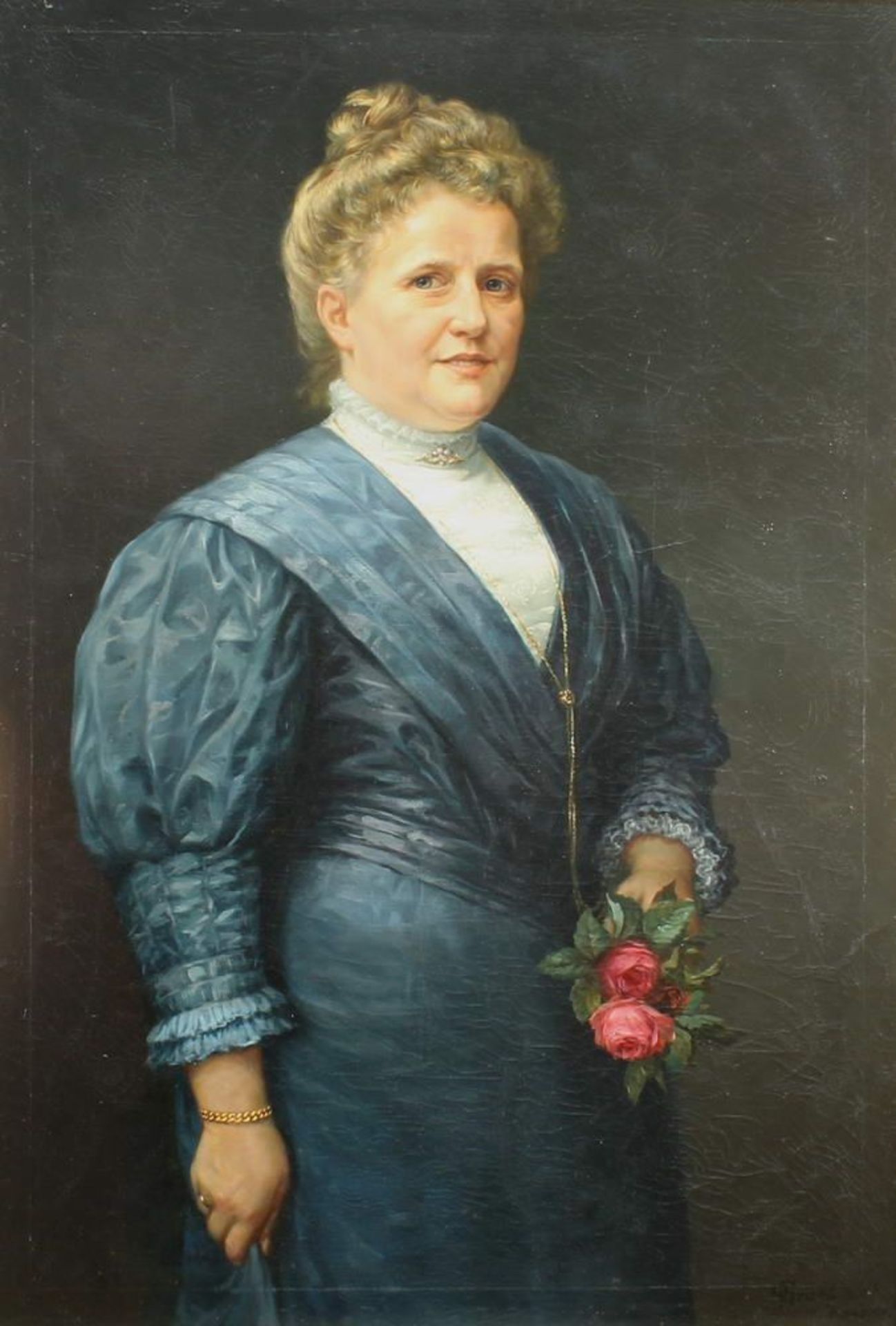 Reserve: 480 EUR        Graef, O. (19./20. Jh.), "Porträt Selma Pape (1863-1944)", Öl auf - Image 2 of 8