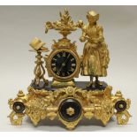 Reserve: 130 EUR        Figurenuhr, "Lesende Edeldame", Belle Epoque, Frankreich, um 1860,