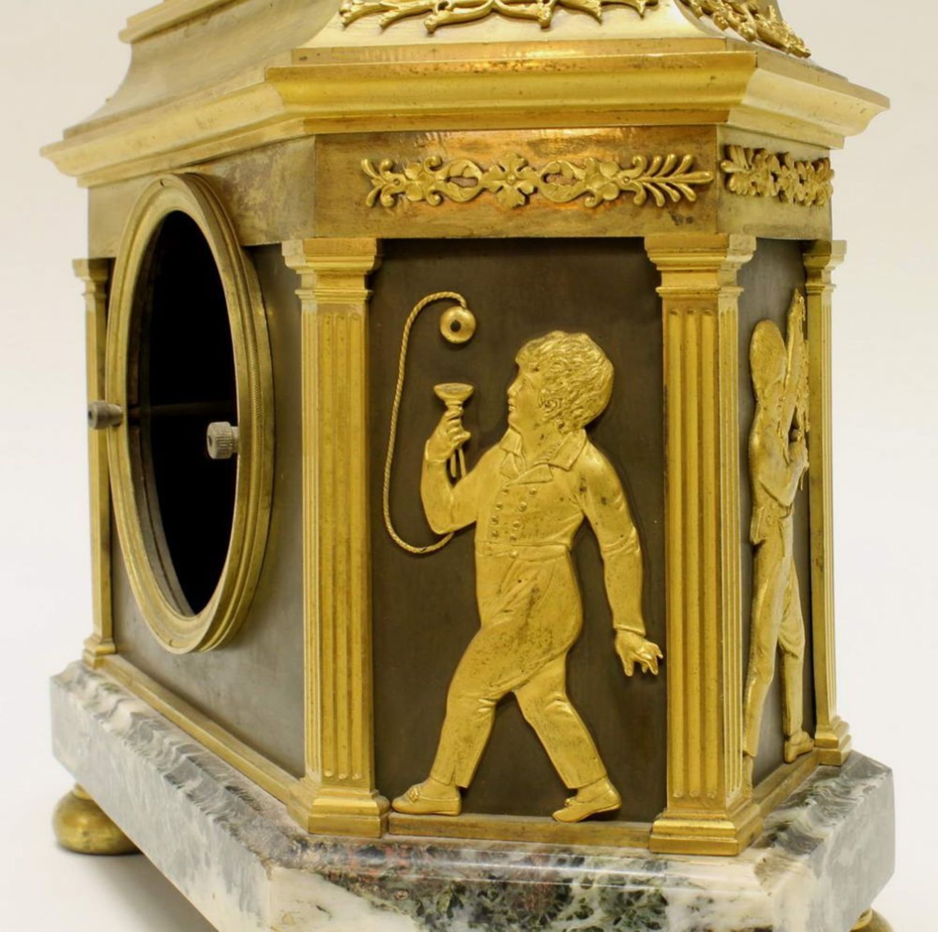 Reserve: 2000 EUR        Figurenpendule, "Glückliche Kindheit", Empire, Paris, um 1800, - Image 10 of 16