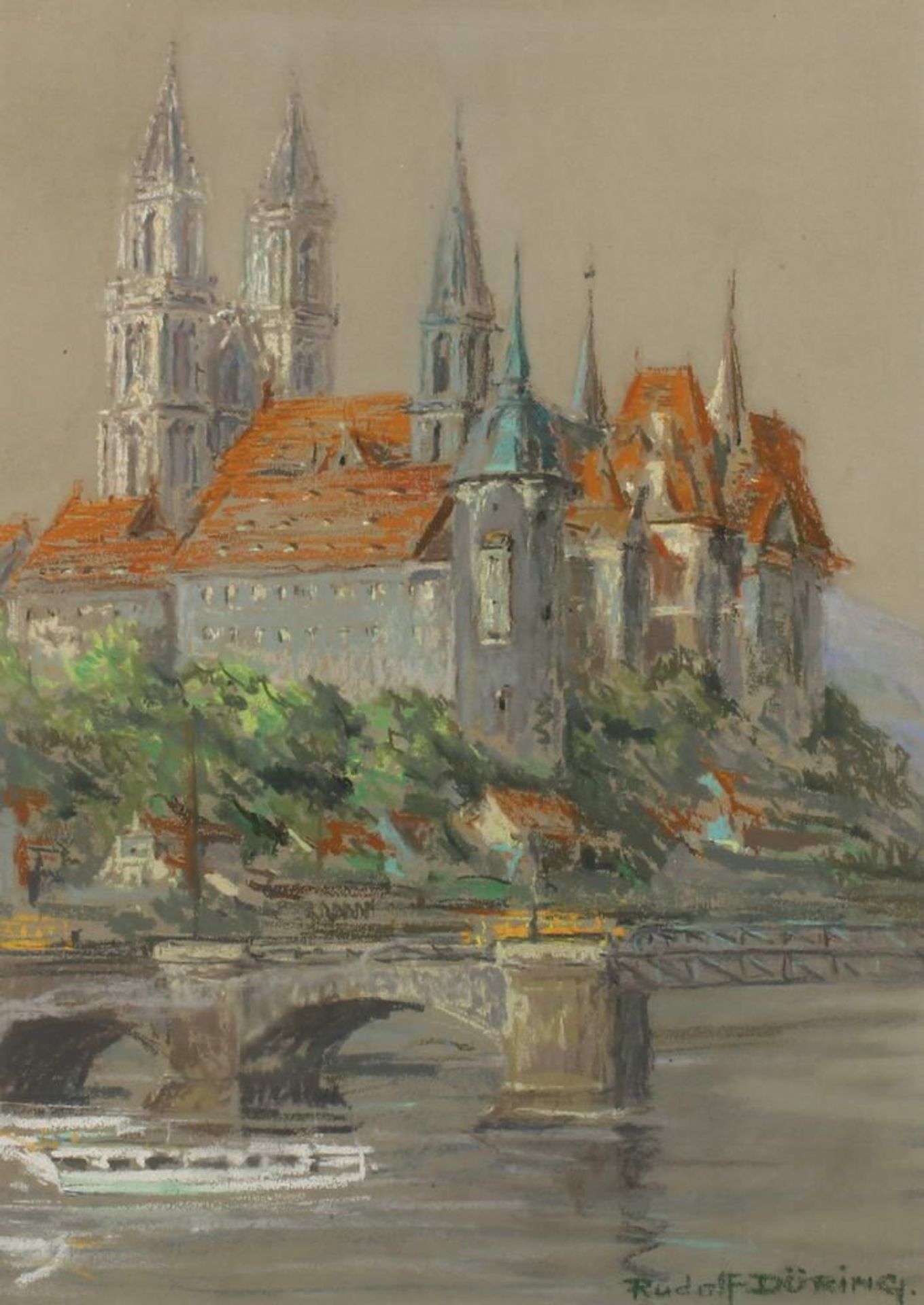 Reserve: 150 EUR        Döring, Rudolf (1888 Dresden - 1969 Salzburg), 2 Zeichnungen, Pastell, "