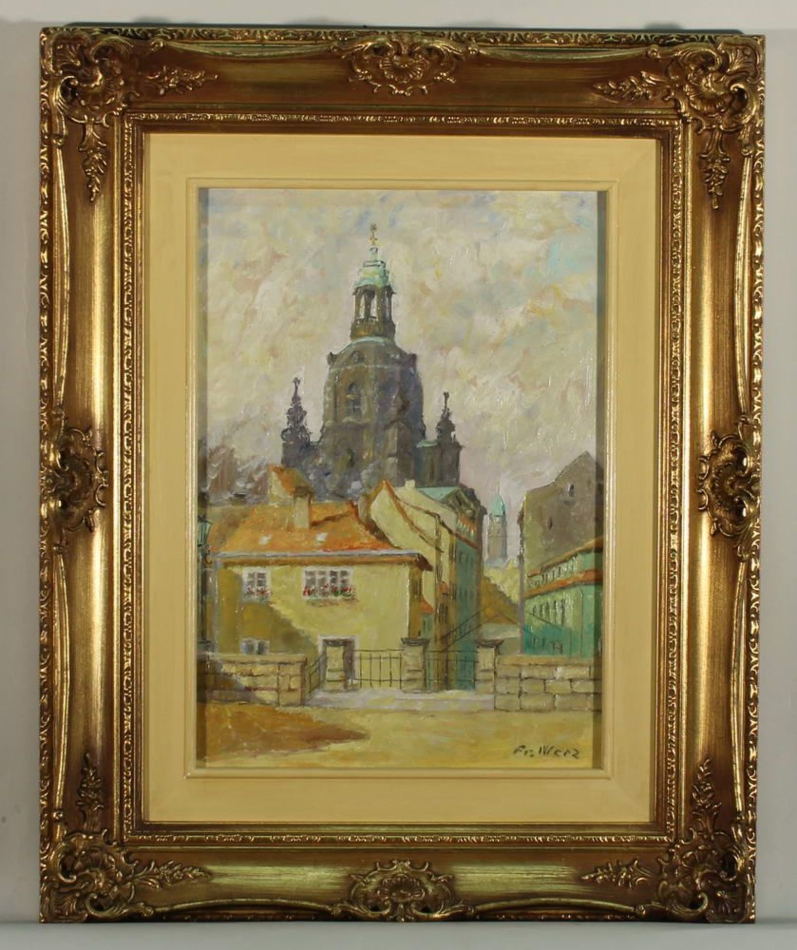 Reserve: 120 EUR        Werz, Friedrich (1868 Wiesbaden - 1953), "Altstadt von Dresden mit - Image 3 of 6