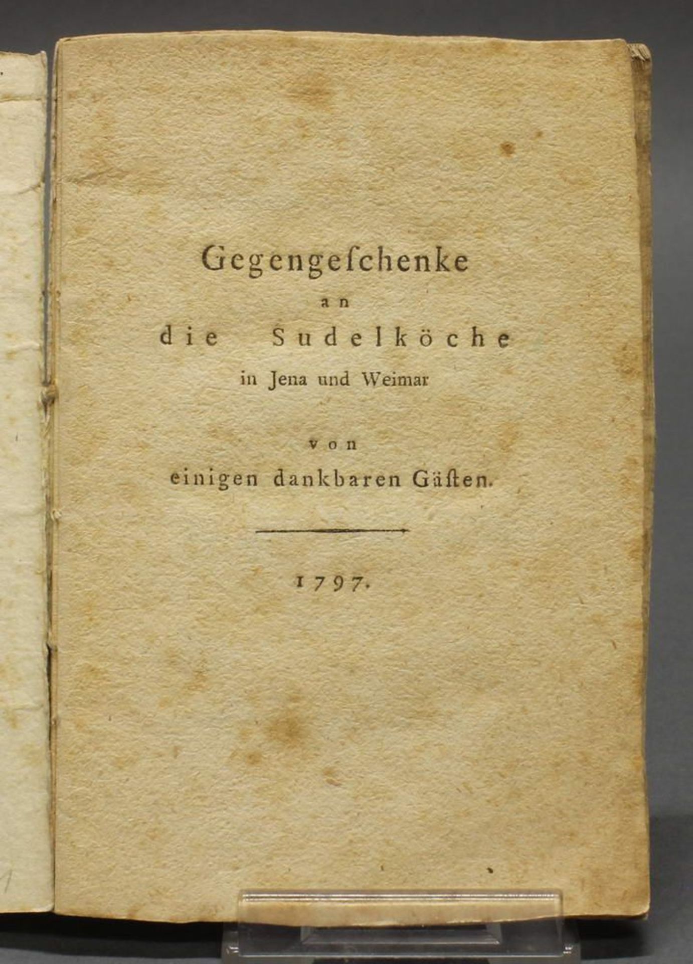 Reserve: 180 EUR        Johann Caspar Friedrich Manso, Johann Gottfried Dyck: "Gegengeschenke an die