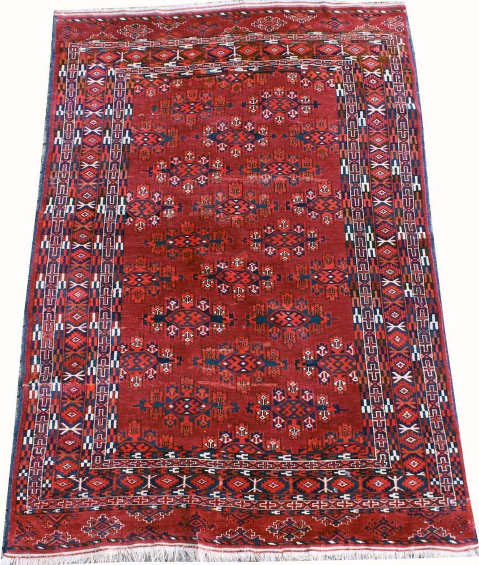 Reserve: 320 EUR        Yomud-Turkmene, älter, ca. 1.88 x 1.26 m