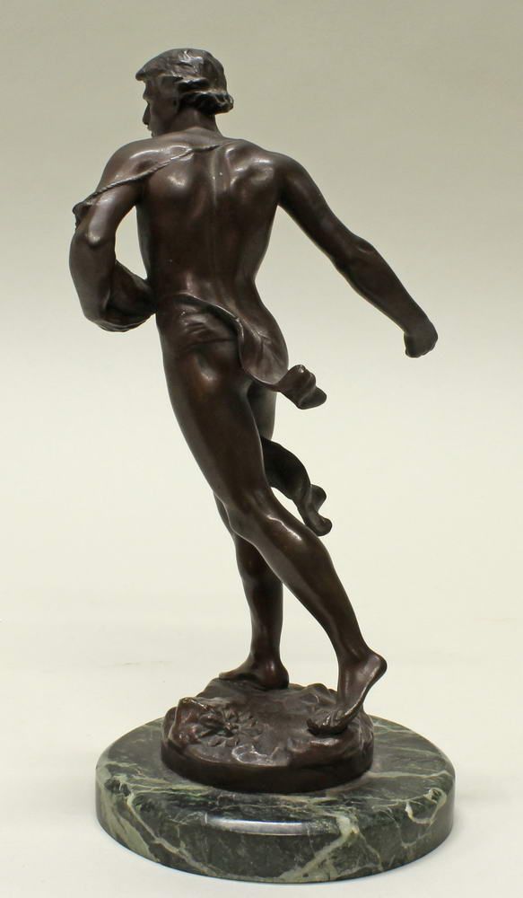 Reserve: 250 EUR        Bronze, "Der Säer", am Sockel bezeichnet J.B. Germain, 22 cm hoch, auf - Image 3 of 8