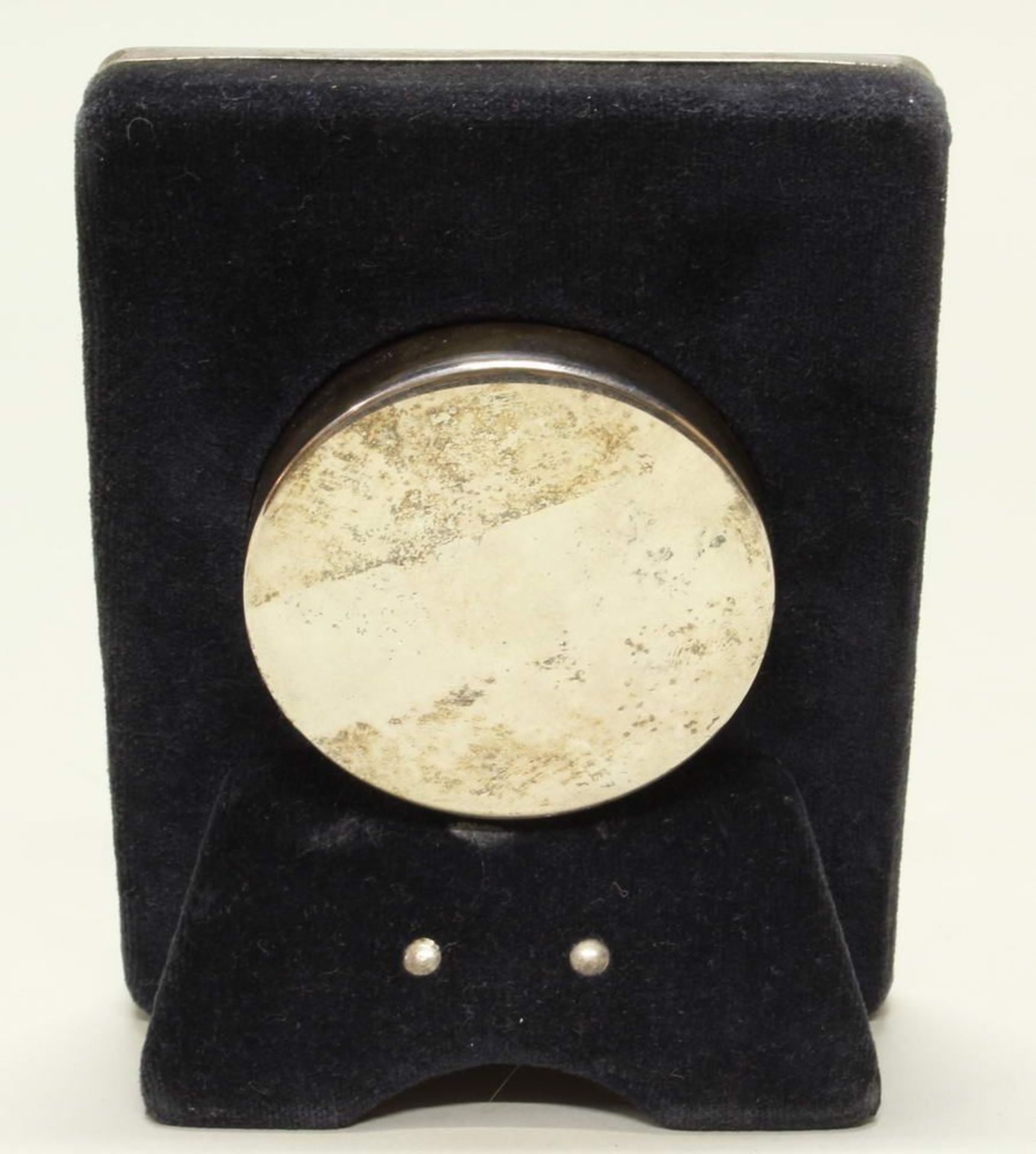 Reserve: 30 EUR        Tischuhr, Silber 925, London, 1990, Kitney & Co., Batteriewerk, 10 x 8 cm - Image 6 of 6