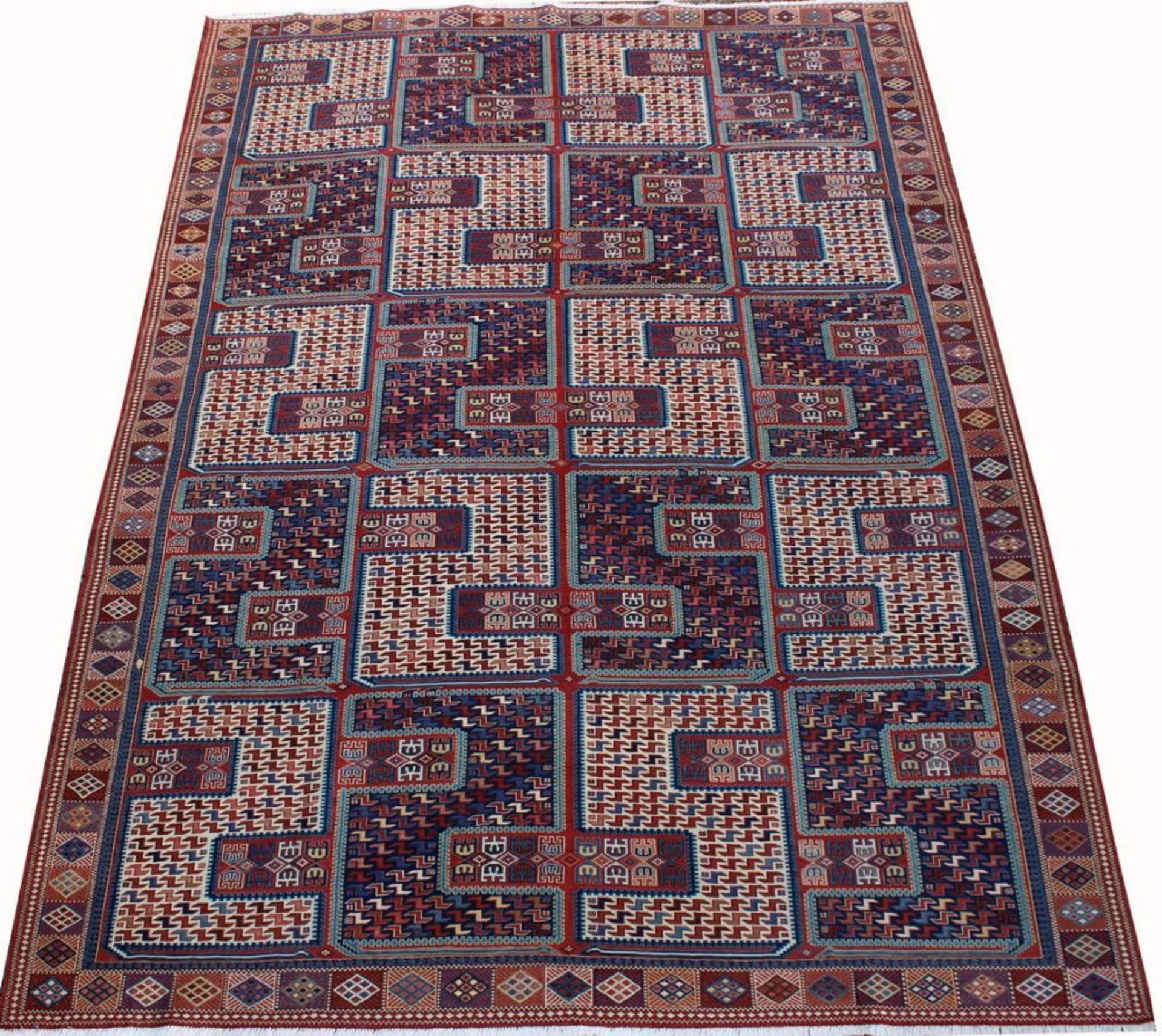 Reserve: 480 EUR        Sumak, Sileh-Muster, nach altem kaukasischem Vorbild wohl in Afghanistan/ - Image 2 of 8