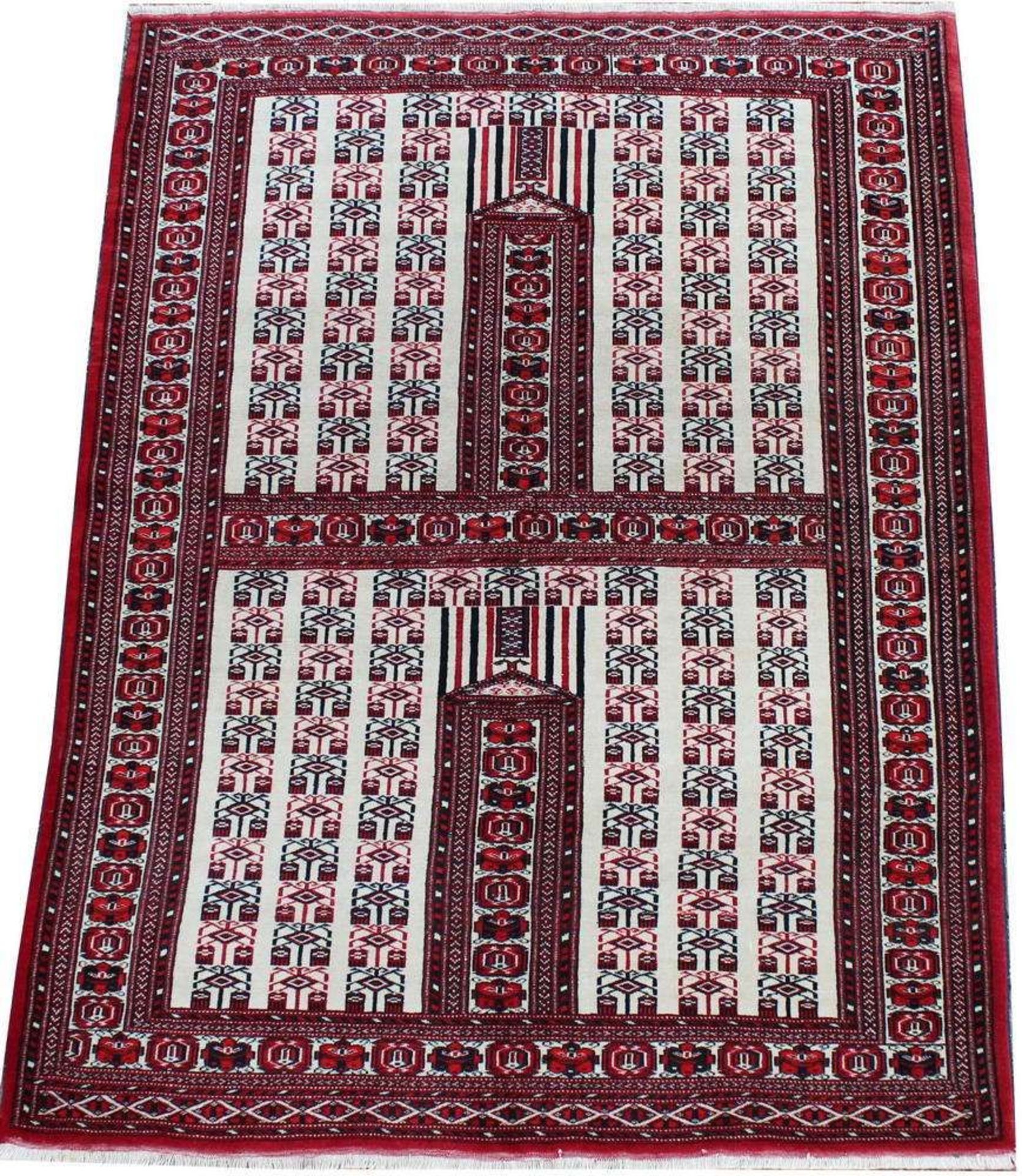 Reserve: 250 EUR        Tekke-Engsi-Hatschlu, Turkmenien, feine Knüpfung, ca. 1.93 x 1.40 m - Image 2 of 6