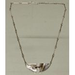Reserve: 100 EUR        Collier, gepunz Lapponia (Finnland), Silber 925, 11 g